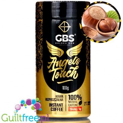GBS Angel's Touch instant flavored coffee with caffeine boost, Hazelnut
