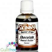 Skinny Food Flavour Drops Chocolate Peanut Butter - słodkie kropelki smakowe bez kalorii