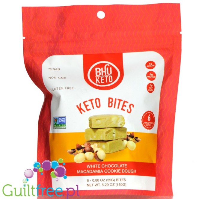 Bhu Foods Keto Protein Bites, White Chocolate Macadamia Cookie Dough