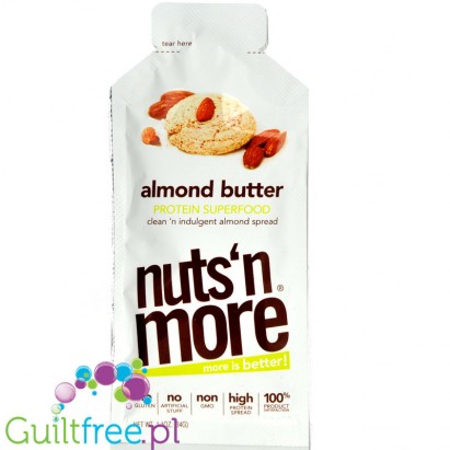 Nuts 'N More Almond Butter - masło migdałowe z WPI i ksylitolem, tubka squeeze pack