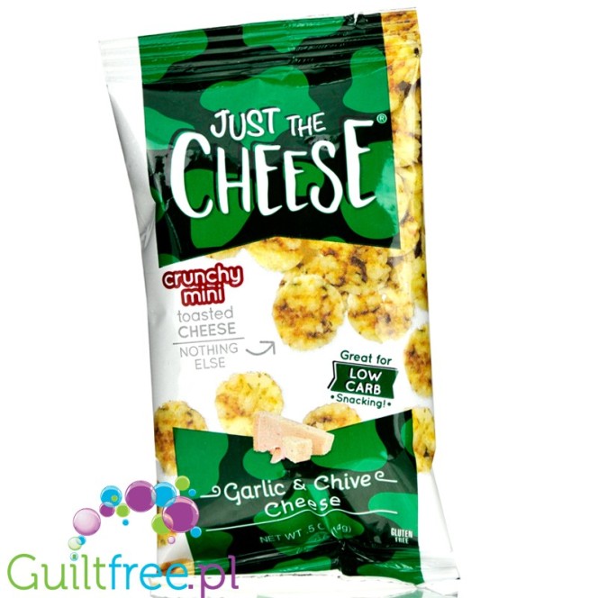 Specialty Cheese Just The Cheese Chips Minis, Garlic & Chive, 1/2 oz bags