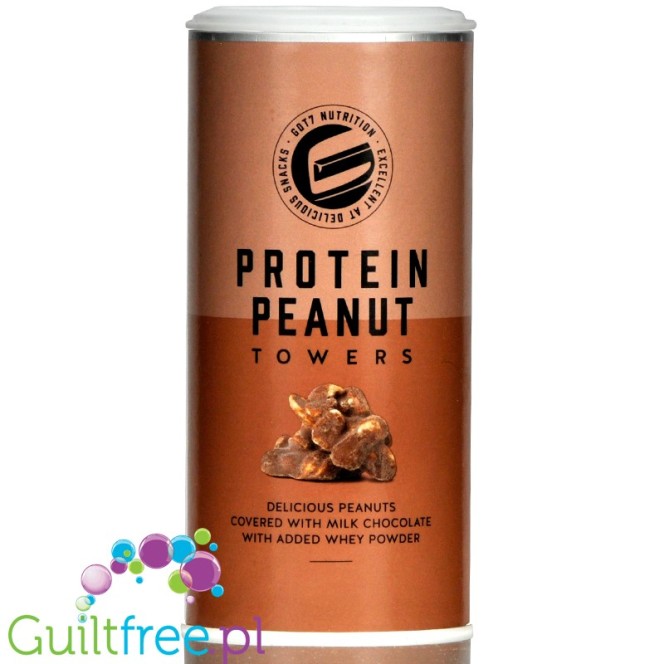 Got7 Protein Peanut Towers Milk Chocolate - orzechy w proteinowej białej czekoladzie bez cukru