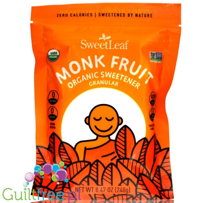 SweetLeaf  Monk Fruit Sweetener, Organic, Granular  - keto słodzik w proszku