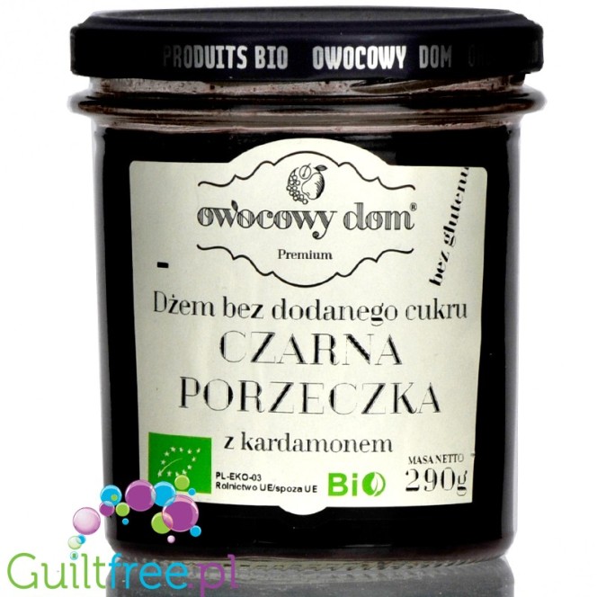 House of Fruits, Black Currant & Cardamom, no added sugar fruit spread with stevia