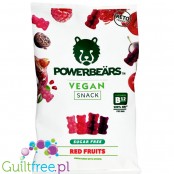 Powerbärs Red Fruit sugar free vegan jelly bears with stevia