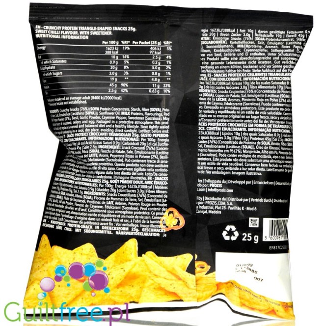 Prozis Zero Protein Nacho Chips - Cheddar 25 g
