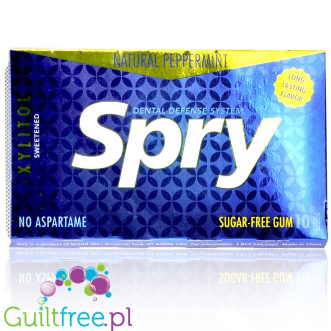 Spry Peppermint - sugar free, gluten free chewing gum with xylitol