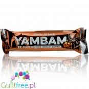 Yamba 33% High Protein Chocolate Crunchy Caramel, protein bar with milk chocolate coating - high-protein bar coated with milk ch