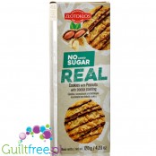 Złotokłos REAL Peanut Cookies - ciastka bez dodatku cukru z arachidami i polewą czekoladową