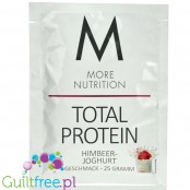 More Nutrition Total Protein Raspberry Yoghurt - thick casein protein for desserts, sachet 25g
