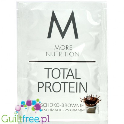 More Nutrition Total Protein Chocolate Brownie - thick casein protein for desserts, sachet 25g