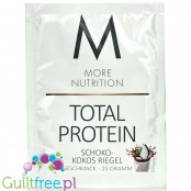 More Nutrition Total Protein Chocolate & Coconut Bar - thick casein protein for desserts, sachet 25g