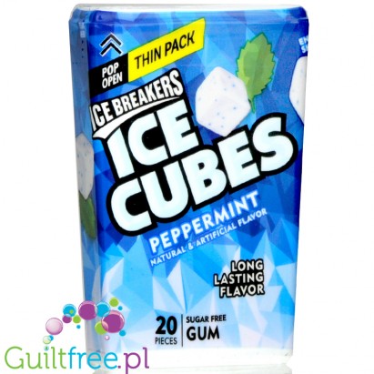 Ice Breakers Ice Cubes Cool Peppermint sugar free chewing gum Thin Pack