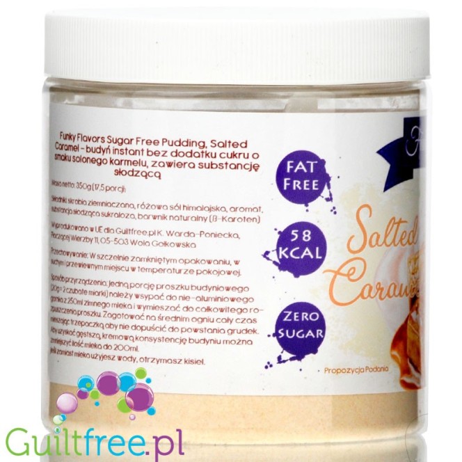 Funky Flavors Pudding Salted Caramel - sugar free instant pudding 0,35KG