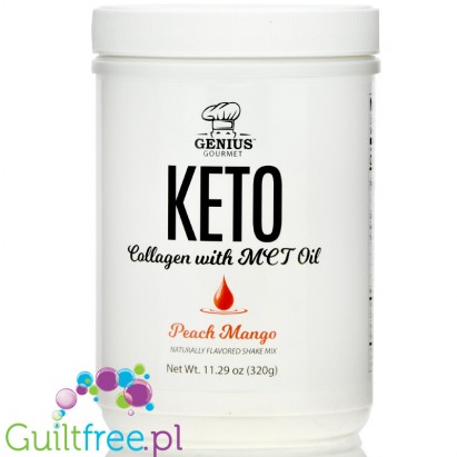 Genius Gourmet Keto Collagen with MCT Oil, Peach Mango 11.29 oz