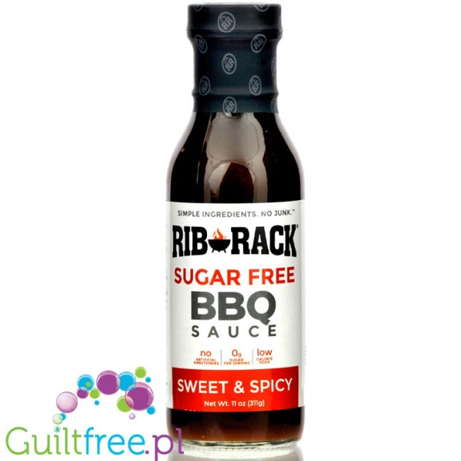 Rib Rack Sugar Free BBQ Sauce, Sweet & Spicy 11 oz