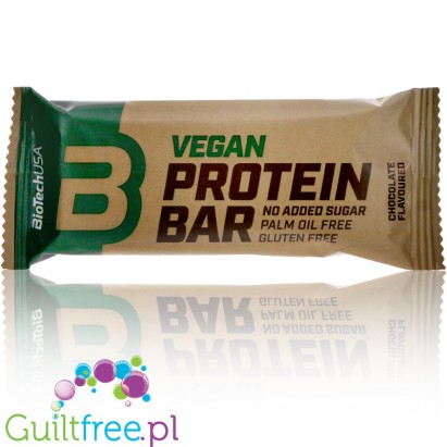 Biotech Vegan Bar Chocolate - gluten free, sugar free plant protein bar with no palm oil