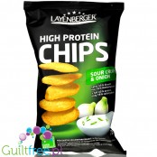 Layenberger High Protein Chips Sour Cream & Onion - chipsy proteinowe 35% białka, Śmietankowo-Cebulowe