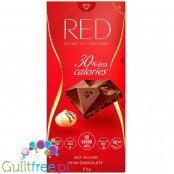 RED Chocolette no sugar added milk chocolate withprline filling, 35% less calories