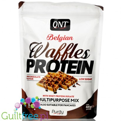 QNT Belgian Waffles Protein Milk Chocolate - mix z WPI do belgijskich gofrów proteinowych o smaku czekoladowym