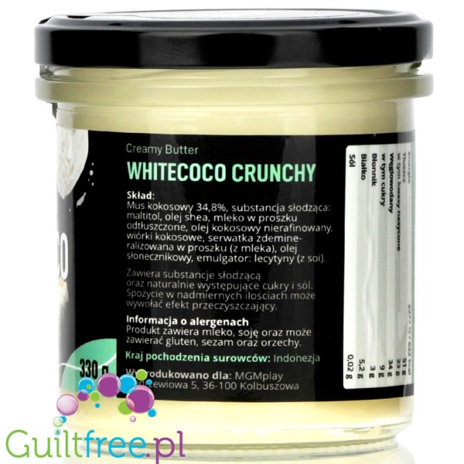 HiFood WhiteCoco - słodki krem mleczno-kokosowy z musem kokosowym