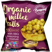 Biopont Barbecue Millet Balls - ekspandowane chrupki jaglane z papryką  i czosnkiem