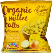 Biopont extruded millet crisps, Cheese & Onion