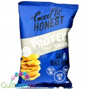 Good & Honest Pop Protein Crisps Salt & Pepper - wegańskie chipsy proteinowe solono-pieprzowe