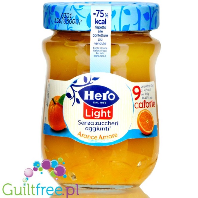 Hero Light Orange Marmolade - low calorie sugar free fruit spread