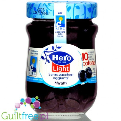 Hero Light Blueberry - low calorie sugar free fruit spread
