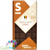 Sweet Switch Salz-Karamell Schokolade - mleczna czekolada bez dodatku cukru z solonym karmelem
