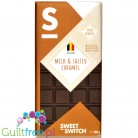 Sweet Switch Salz-Karamell Schokolade - no added sugar milk chocolate with salted caramel pieces