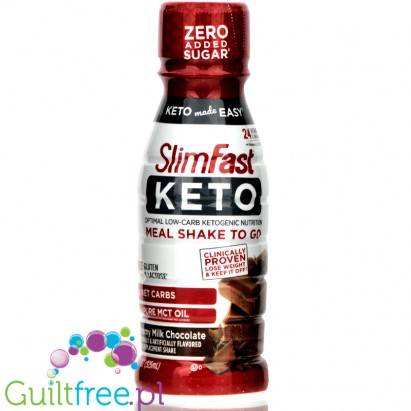 SlimFast Keto Ready-to-Drink Meal Shake, Creamy Milk Chocolate, 11 fl oz