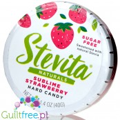 Stevita Stevia Sweetened Sugar Free Hard Candies, Sublime Strawberry 1.4 oz