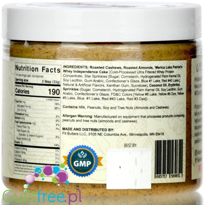 Fit Butters Birthday Cake Almond Butter 454g