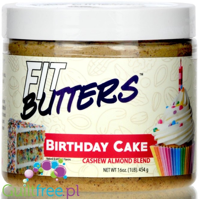 Fit Butters Birthday Cake Almond Butter 454g