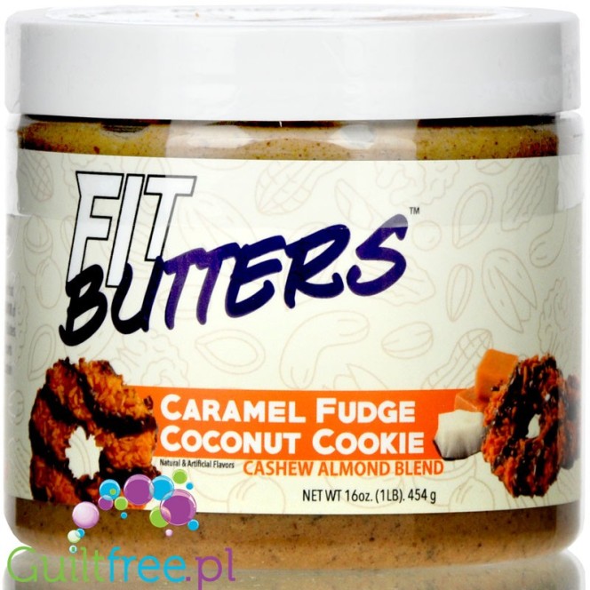 Fit Butters Caramel Fudge Coconut Cookie Cashew & Almond Butter 454g