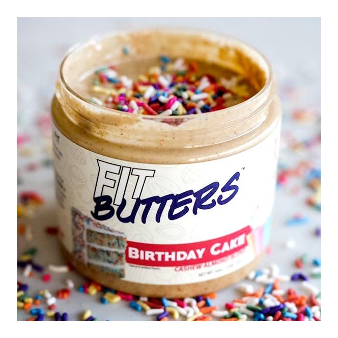 Fit Butters Birthday Cake Almond Butter 454g