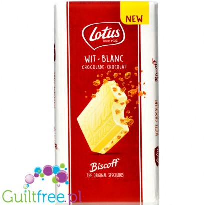 Lotus Biscoff, Crunchy Pieces White Chocolate (CHEAT MEAL) - biała czekolada z kawałkami ciastek spekulos