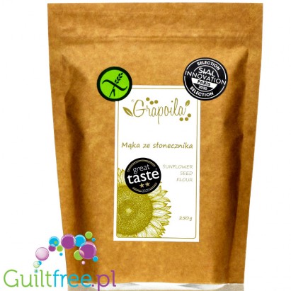 Grapolia highly defatted sunflower seed flour