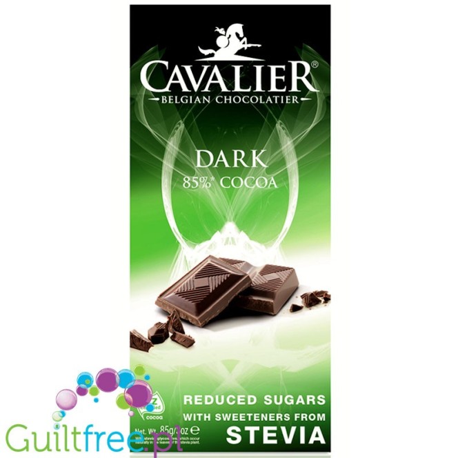 Cavalier Stevia no sugar added dark chocolate 85g