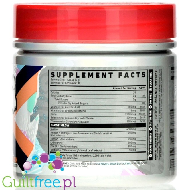 Ghost® Glow Peach - a skin boosting formula with Astrion ™, Setria® L-Glutathione and Inositol