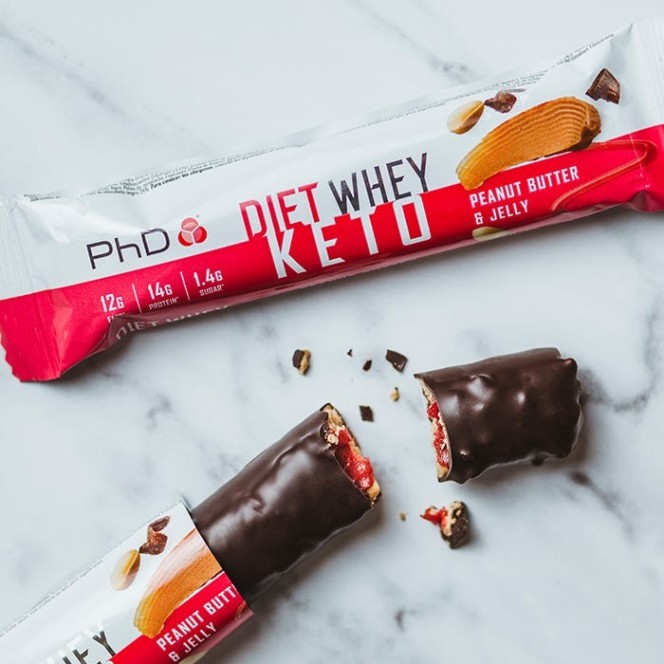 PhD Diet Whey Keto Bar Peanut Butter & Jelly