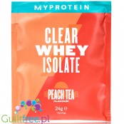 MyProtein Clear Whey Isolate Peach Tea - hydrolizat smakowy, odżywka 20g białka w 90kcal