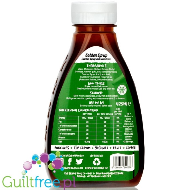Skinny Food Golden Syrup zero calorie syrup
