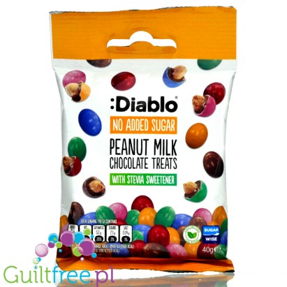Diablo Peanut Milk Chocolate Treats - nuts in glazed chocolate without added sugar with stevia