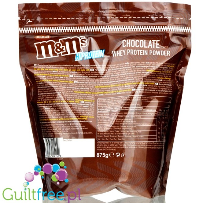 M&M's Hi-Protein Chocolate Whey Protein Powder  (875g)