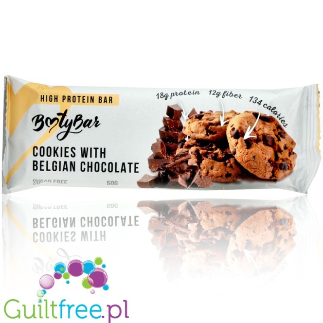 Booty Bar Belgian Chocolate Cookie -  protein bar 17g of protein & 142kcal