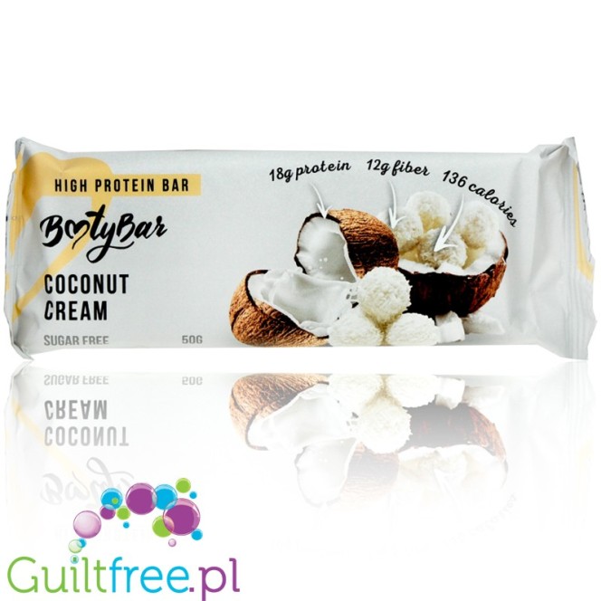 Booty Bar Coconut Cream -  protein bar 17g of protein & 142kcal