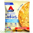 Atkins Snack Protein Cookie, Peanut Butter - niskowęglowodanowe ciastka proteinowe, pudełko x 4szt